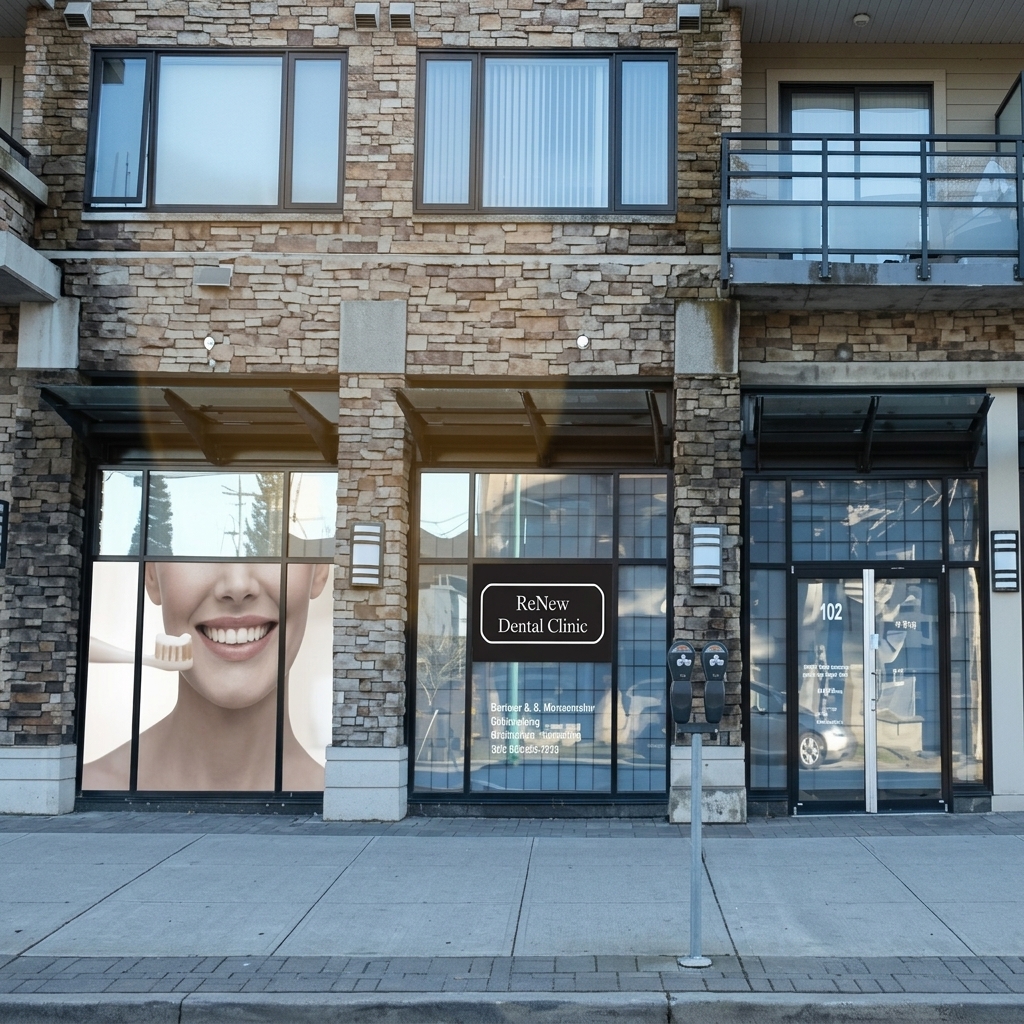 Modern dental clinic reception area